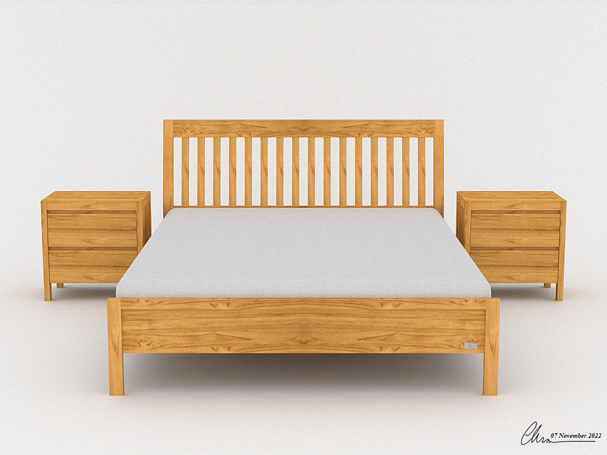 柚木床台(直背)5*6.2｜臥室家居 / 床架｜歐克斯柚木家具